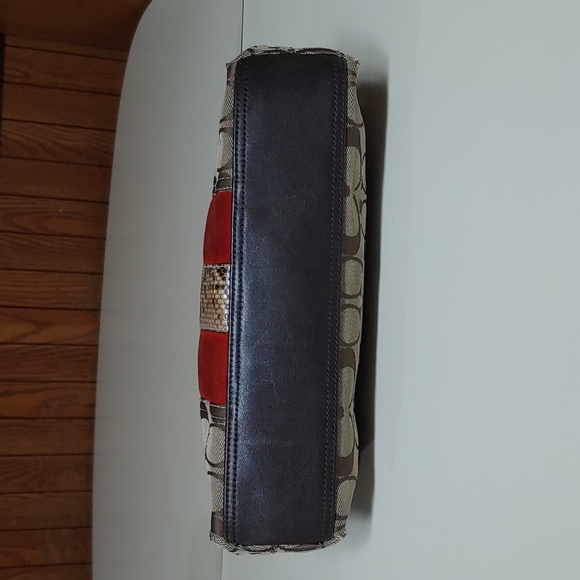 Coach Signature Jacquard Snakeskin Shoulder Bag - Picture 9 of 17